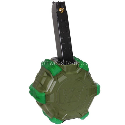 WE (WE-TECH) 350rd Gas Trommelmagazin Geeignet für WE PCC Type 888 888C RARS R5C M4 M16 Serie GBB Gewehre Airsoft