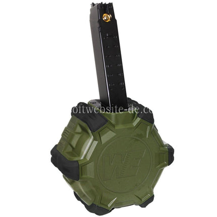WE (WE-TECH) 350rd Gas Trommelmagazin Geeignet für WE PCC Type 888 888C RARS R5C M4 M16 Serie GBB Gewehre Airsoft
