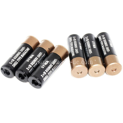 CYMA 6 Stück Pack (30rd jede) Schrotflinte Ersatzschale Magazin Geeignet für CYMA / Double-Eagle / Tokyo Marui Schrotflinte Airsoft