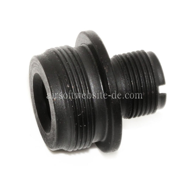 Airsoft Website Lauf Schalldämpfer Mündung Adapter -14mm CCW gegen den Uhrzeigersinn / +22mm CW im Uhrzeigersinn Geeignet für Maruzen APS2 SV/OR Serie Scharfschützen gewehr