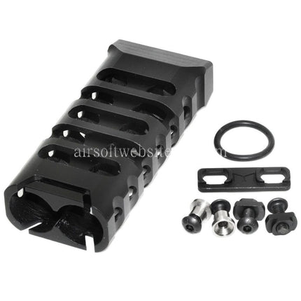 5KU CNC Aluminium KeyMod M-LOK Ultraleichter Vertikalgriff Typ-2 Schwarz