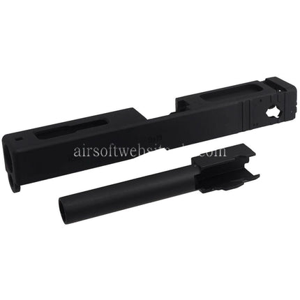 E&C Metall Schlittenlauf Set Geeignet für E&C G18C GBB Pistolen Airsoft Schwarz