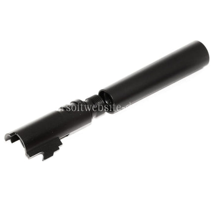 KF Airsoft CNC Aluminum Bull Stild Äußerer Lauf +11mm CW im Uhrzeigersinn Geeignet für AW WE Tokyo Marui Hi-Capa 5.1 GBB Pistolen