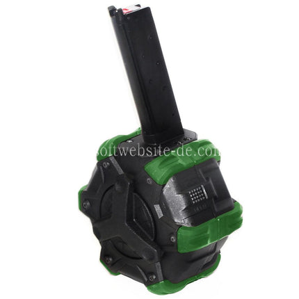 Armorer Works AW Custom 350rd Gas Adaptive Trommelmagazin Geeignet für EMG SAI Red / AW NE Serie / WE (WE-TECH) Single Stack 1911 GBB Pistolen Airsoft