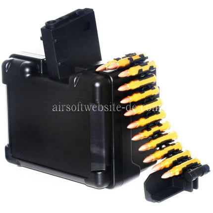 Golden Eagle 2600rd Elektrisch Trommelmagazin Geeignet für Golden Eagle FightLite MCR LMG M4 Serie AEG Gewehre Airsoft Schwarz