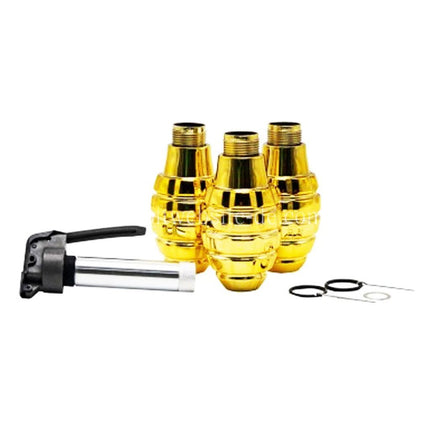 APS HAKKOTSU 3 Stück Thunder B Co2 Schall Granate Gold Pineapple Stielhandgranate Paket mit Kern