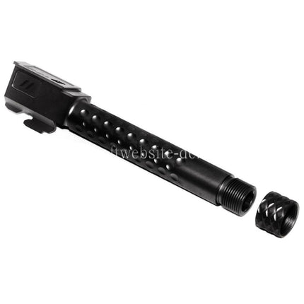 PTS Licensed ZEV Äußerer Lauf & Laylax Nine Ball 6.00mm Innen Lauf Set Geeignet für ISSC M22 EMG SAI BLU Lonewolf ZEV G&P P80 AW WE Tokyo Marui G17 Serie GBB Pistolen Airsoft