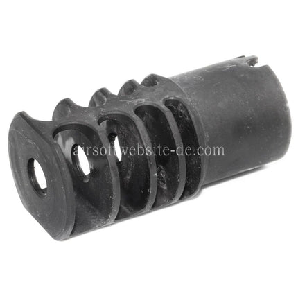 5KU 63mm RRD-4C Mündungsbremse Mündungsfeuerdämpfer Geeignet für +24mm CW Rechtsgewinde Gewehre Airsoft Schwarz