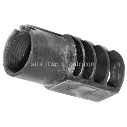 5KU 63mm RRD-4C Mündungsbremse Mündungsfeuerdämpfer Geeignet für +24mm CW Rechtsgewinde Gewehre Airsoft Schwarz