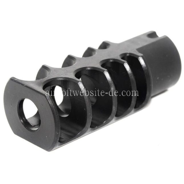 5KU 53mm RRD-4C Slim Mündungsbremse Mündungsfeuerdämpfer Geeignet für -14mm CCW Gegen den Uhrzeigersinn Lauf Gewehre Airsoft Schwarz