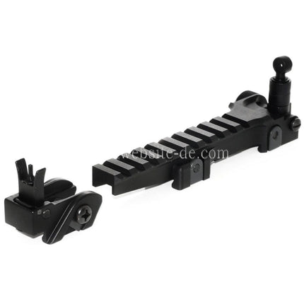 DOUBLE BELL KAC Stil Klappvisierschienensatz Geeignet für G36 Serie AEG GBB Gewehre Airsoft Schwarz