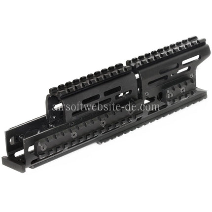 CYMA 276mm Aluminum AK Modular KeyMod RIS Handschutz Schienen System Geeignet für CYMA E&L Tokyo Marui AK Serie AEG Gewehre Airsoft Schwarz