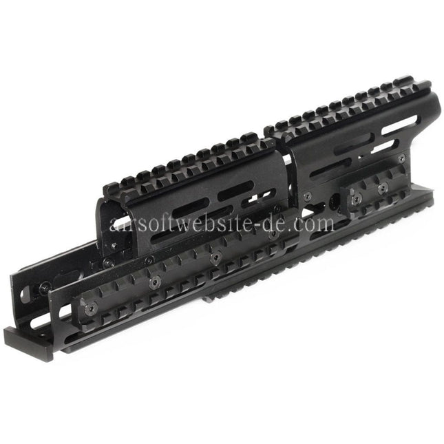 CYMA 276mm Aluminum AK Modular KeyMod RIS Handschutz Schienen System Geeignet für CYMA E&L Tokyo Marui AK Serie AEG Gewehre Airsoft Schwarz