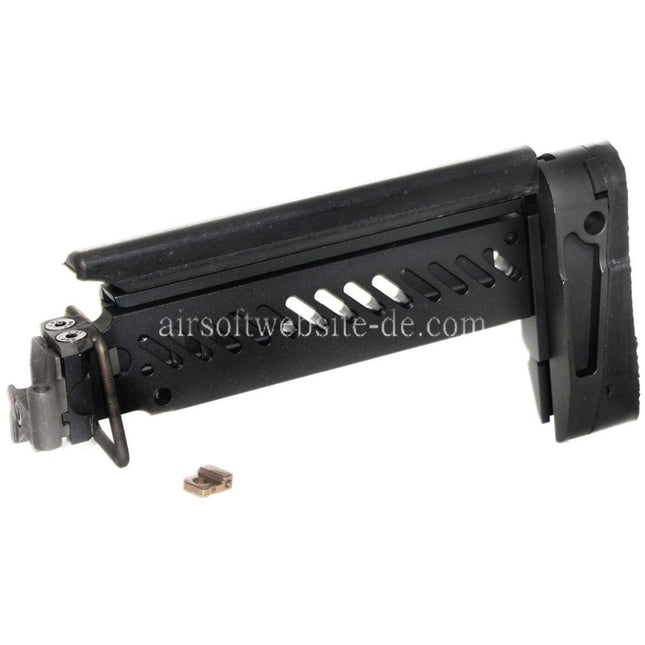 5KU PT-1 AK Seitlich klappbarer Schaft Geeignet für CYMA D-Boys LCT GHK Tokyo Marui AK Serie AEG GBB Gewehre Airsoft Schwarz