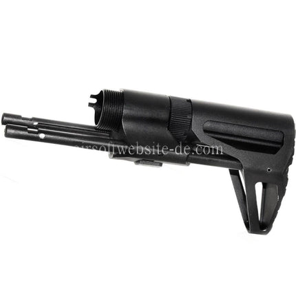 5KU PDW Einziehbarer Schiebeschaft Geeignet für GHK VFC WE (WE-TECH) WA M4 Serie GBB Gewehre Airsoft Schwarz