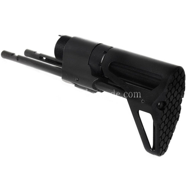 5KU PDW Einziehbarer Schiebeschaft Geeignet für GHK VFC WE (WE-TECH) WA M4 Serie GBB Gewehre Airsoft Schwarz
