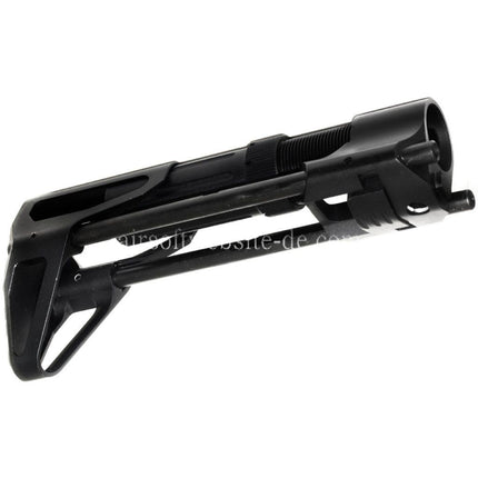 5KU PDW Einziehbarer Schiebeschaft Geeignet für GHK VFC WE (WE-TECH) WA M4 Serie GBB Gewehre Airsoft Schwarz