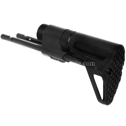 5KU PDW Einziehbarer Schiebeschaft Geeignet für Tokyo Marui M4 MWS GBB Gewehre Airsoft Schwarz