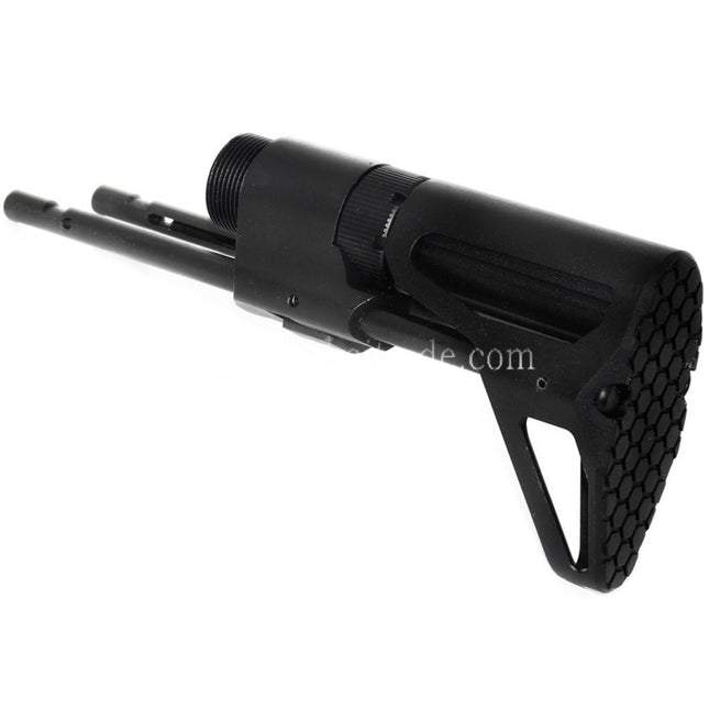 5KU PDW Einziehbarer Schiebeschaft Geeignet für Tokyo Marui M4 MWS GBB Gewehre Airsoft Schwarz