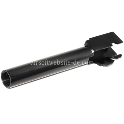APS 115mm/118mm Äußerer Lauf -12mm CCW gegen den Uhrzeigersinn Geeignet für APS SHARK Serie 6mm 4.5mm GBB Pistolen Airsoft Schwarz