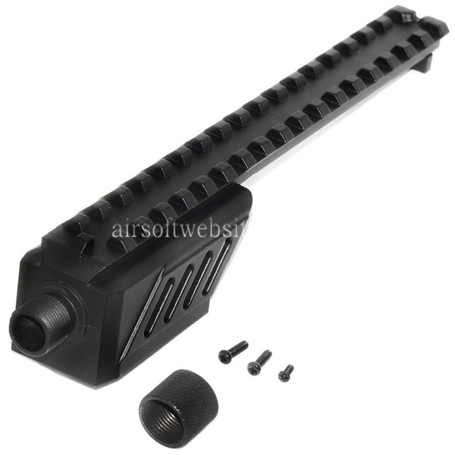 CYMA 187mm Laufverlängerungsbefestigung Schienenmontage Geeignet für CYMA CM127 G18C AEP AEG Pistols Airsoft