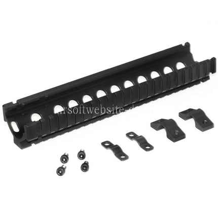 CYMA 242mm Aluminium Untere Handschutz schienen system Geeignet für CYMA G&P Tokyo Marui AK74 Serie AEG Gewehre Airsoft Schwarz