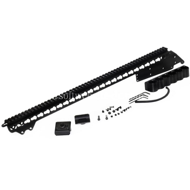 CYMA 537mm Aluminium KeyMod Ober schienen System mit 6-Schalen Trägerhalterung Geeignet für CYMA Tokyo Marui M870 Serie Schrotflinte Airsoft Schwarz