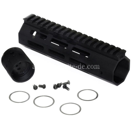 APS 7 Zoll 178mm EMG NOVESKE NSR Gen 4 RIS M-LOK Handschutz Schienen System Geeignet für AR M4 M16 Serie AEG Gewehre Airsoft Schwarz