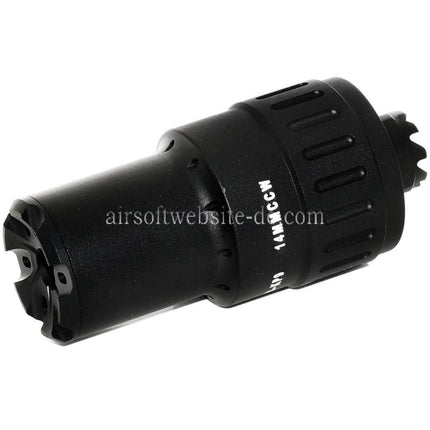 5KU 115mm MPI KP-9 Mündungsfeuerdämpfer Geeignet für -14mm CCW Gegen den Uhrzeigersinn Lauf Gewehre Airsoft Schwarz