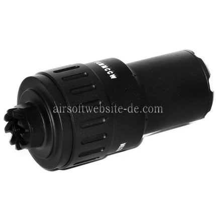 5KU 115mm MPI KP-9 Mündungsfeuerdämpfer Geeignet für -14mm CCW Gegen den Uhrzeigersinn Lauf Gewehre Airsoft Schwarz