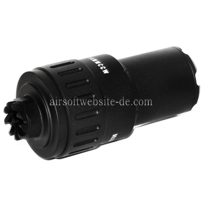 5KU 115mm MPI KP-9 Mündungsfeuerdämpfer Geeignet für -14mm CCW Gegen den Uhrzeigersinn Lauf Gewehre Airsoft Schwarz