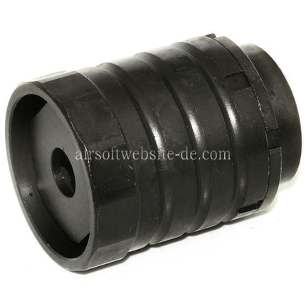 5KU 50mm 360 X37 Mündungsbremse Mündungsfeuerdämpfer mit Blast Shield Geeignet für +24mm CW Rechtsgewinde Lauf Gewehre Airsoft Schwarz