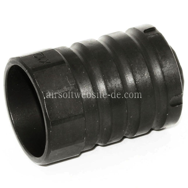 5KU 53mm 360 X12 Mündungsbremse Mündungsfeuerdämpfer mit Blast Shield Geeignet für -14mm CCW Gegen den Uhrzeigersinn Lauf Gewehre Airsoft Schwarz