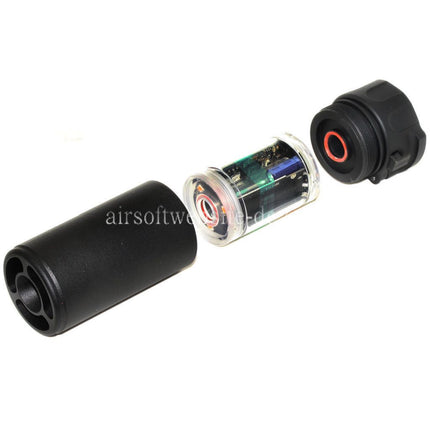 5KU 92mm Mini Schalldämpfer mit Spitfire Tracer Geeignet für -14mm CCW Gegen den Uhrzeigersinn Lauf Gewehre Airsoft