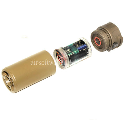 5KU 92mm Mini Schalldämpfer mit Spitfire Tracer Geeignet für -14mm CCW Gegen den Uhrzeigersinn Lauf Gewehre Airsoft