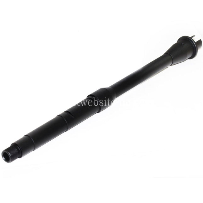 5KU 12.25/12.5 Zoll Aluminium Außenlauf -14mm CCW Gegen den Uhrzeigersinn Geeignet für Tokyo Marui M4 MWS GBB Gewehre Airsoft Schwarz