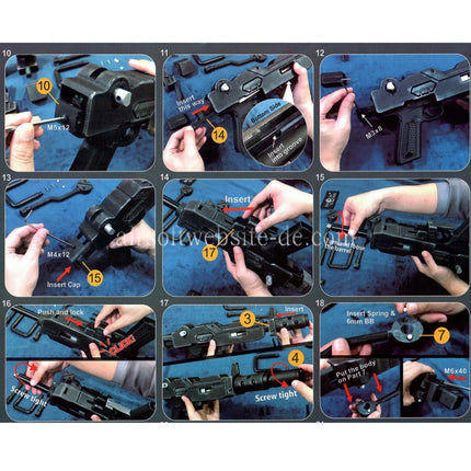 Show Guns Tactical SG RX-79 Gundam Ground Typ MG100 Maschinengewehr Kit mit Fire Pig Light Tracer geeignet für Action Army AAP-01 Serie GBB-Pistolen Airsoft