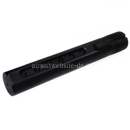 Guns Modify GM CNC Aluminum 6-Positionen Gewehrschaft Pufferrohr Geeignet für Tokyo Marui M4 MWS Serie GBB Gewehre Airsoft Schwarz