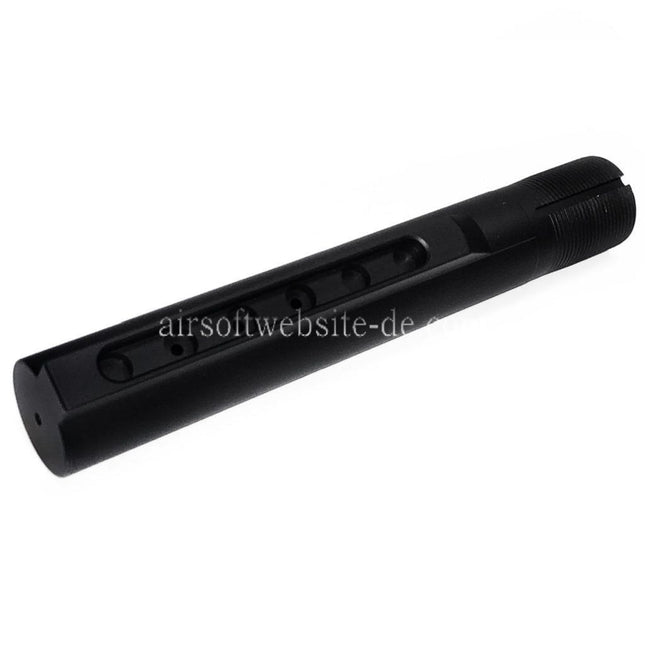 Guns Modify GM CNC Aluminum 6-Positionen Gewehrschaft Pufferrohr Geeignet für Tokyo Marui M4 MWS Serie GBB Gewehre Airsoft Schwarz