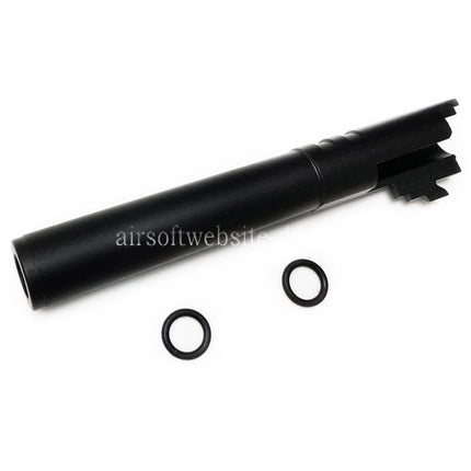5KU 5 Zoll 123/127mm CNC Aluminium Äußerer Lauf +11mm CW im Uhrzeigersinn Geeignet für Armorer Works AW WE-TECH Tokyo Marui Hi-Capa 5.1 GBB Pistolen Airsoft