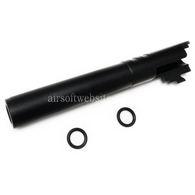 5KU 5 Zoll 123/127mm CNC Aluminium Äußerer Lauf +11mm CW im Uhrzeigersinn Geeignet für Armorer Works AW WE-TECH Tokyo Marui Hi-Capa 5.1 GBB Pistolen Airsoft