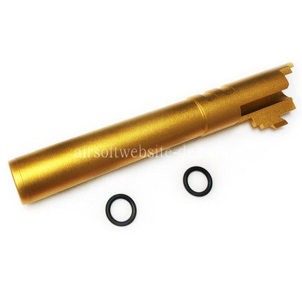 5KU 5 Zoll 123/127mm CNC Aluminium Äußerer Lauf +11mm CW im Uhrzeigersinn Geeignet für Armorer Works AW WE-TECH Tokyo Marui Hi-Capa 5.1 GBB Pistolen Airsoft