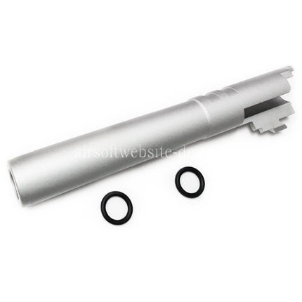 5KU 5 Zoll 123/127mm CNC Aluminium Äußerer Lauf +11mm CW im Uhrzeigersinn Geeignet für Armorer Works AW WE-TECH Tokyo Marui Hi-Capa 5.1 GBB Pistolen Airsoft