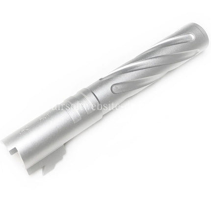 5KU 5 Zoll 123/127mm CNC Aluminium Tornado Stil Spiral Äußerer Lauf +11mm CW im Uhrzeigersinn Geeignet für Armorer Works AW WE-TECH Tokyo Marui Hi-Capa 5.1 GBB Pistolen Airsoft