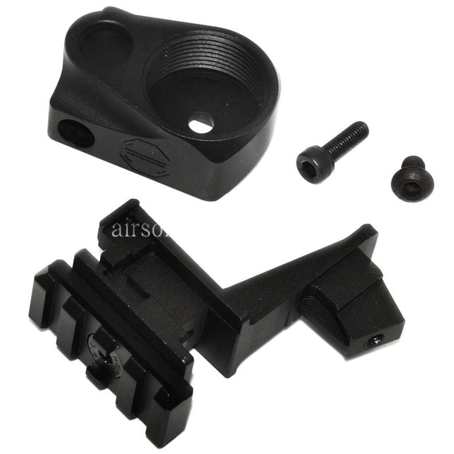 5KU Pufferrohr und M1913 20mm Schiene AK Zu M4 Schaft Adapter Geeignet für Tokyo Marui AKM GBB Gewehre Airsoft Schwarz