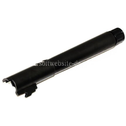 AIP 123mm/127mm Gewinde Äußerer Lauf mit Adapter und Abdeckung Geeignet für Tokyo Marui Hi-Capa 5.1 GBB Pistolen Airsoft Schwarz
