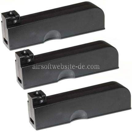 APS EMG 3pcs 30rd Magazin Geeignet für EMG Barrett Fieldcraft Bolt Action Scharfschützengewehre Airsoft Schwarz