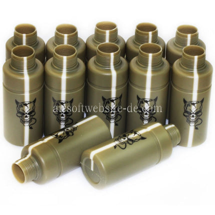 APS HAKKOTSU 12 Stück Thunder B Co2 Schall Granate Devil Stielhandgranate Paket mit Kern