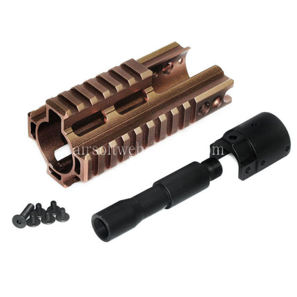Airsoft Website CNC Aluminum 125mm 4-seitiger Handschutz schienen system Geeignet für Double Bell BY-805 VFC WE-Tech Tokyo Marui SCAR Serie AEG GBB Gewehre