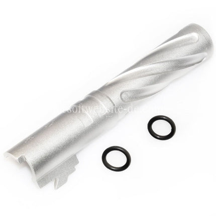 5KU 4.3 Zoll CNC Aluminium Tornado Stil Spiral Äußerer Lauf +11mm CW im Uhrzeigersinn Geeignet für Tokyo Marui Hi-Capa 4.3 GBB Pistolen Airsoft